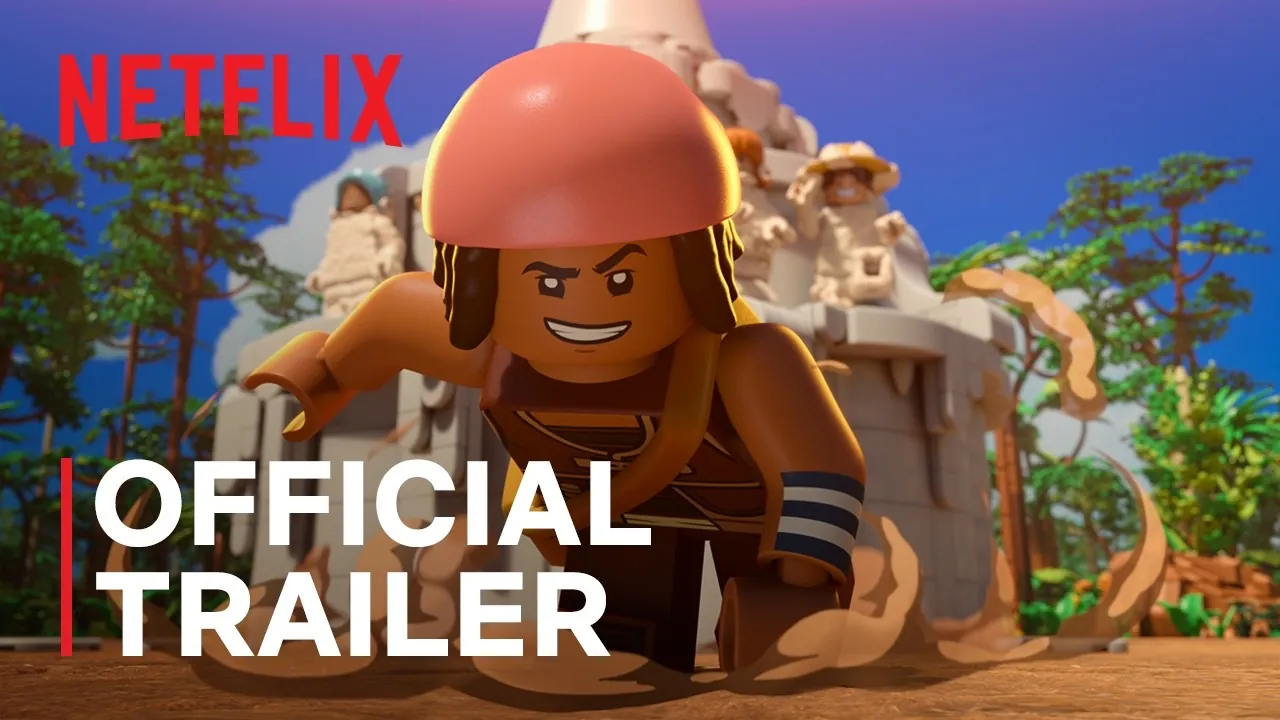 The Straw Hat Pirates rebuilt as LEGO minifigures in the official LEGO ONE PIECE trailer for the September 29, 2026 Netflix special.