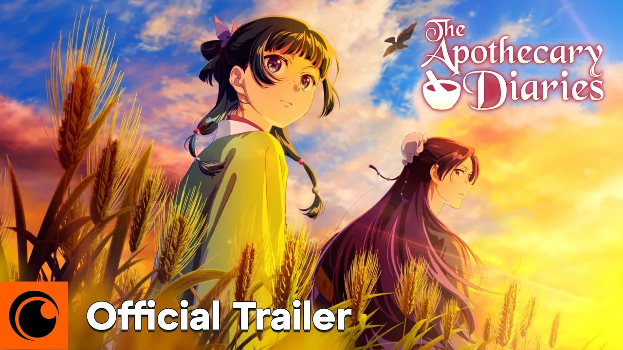 Maomao in a golden wheat field in the official trailer for The Apothecary Diaries Season 3, premiering October 2, 2026.