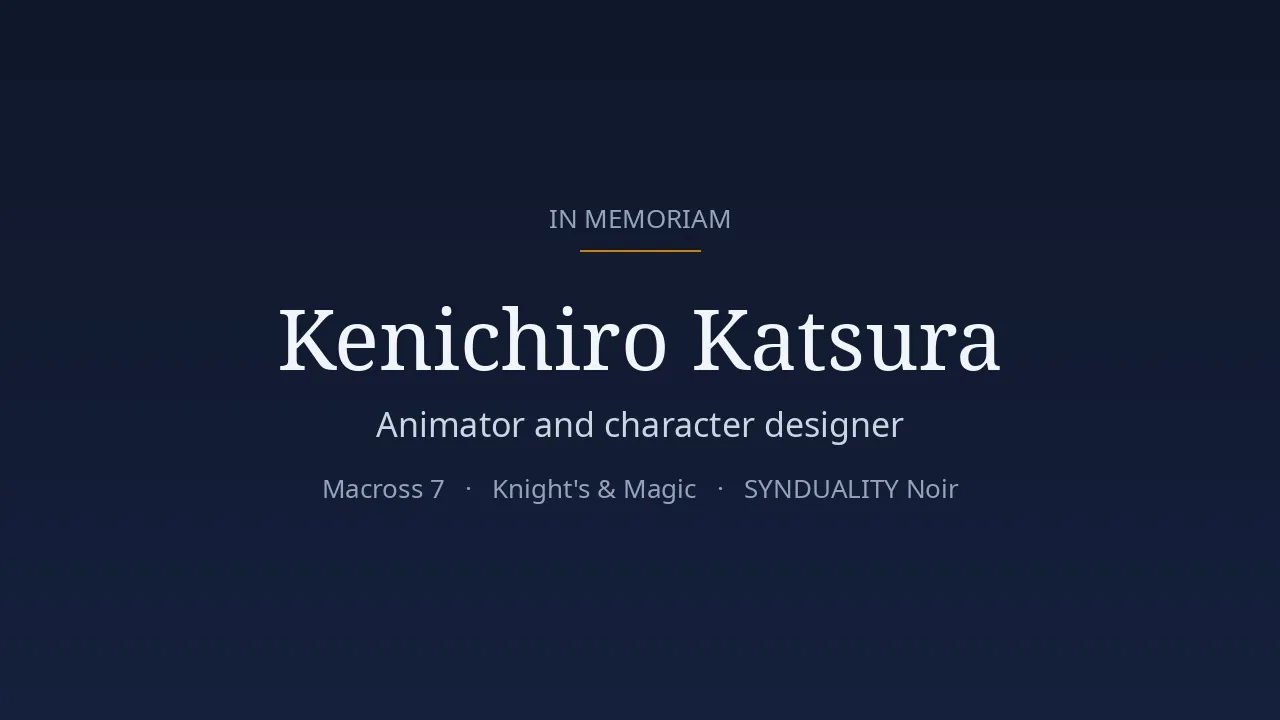 In memoriam Kenichiro Katsura