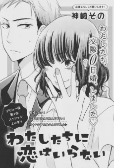 Watashitachi ni Koi wa Iranai Kanzaki Sono cover