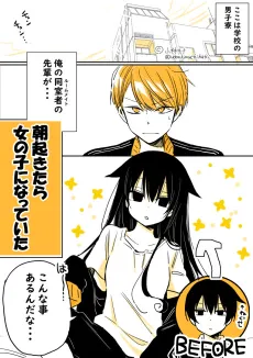 Mendokusagari Danshi Koukousei ga Asa Okitara Onnanoko ni Natteita Hanashi cover