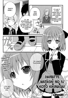 Damatte Watashi no Iu Koto Kikinasai! cover