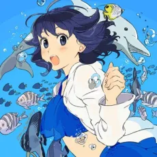 Yururi to Umi to Tokidoki Iruka cover
